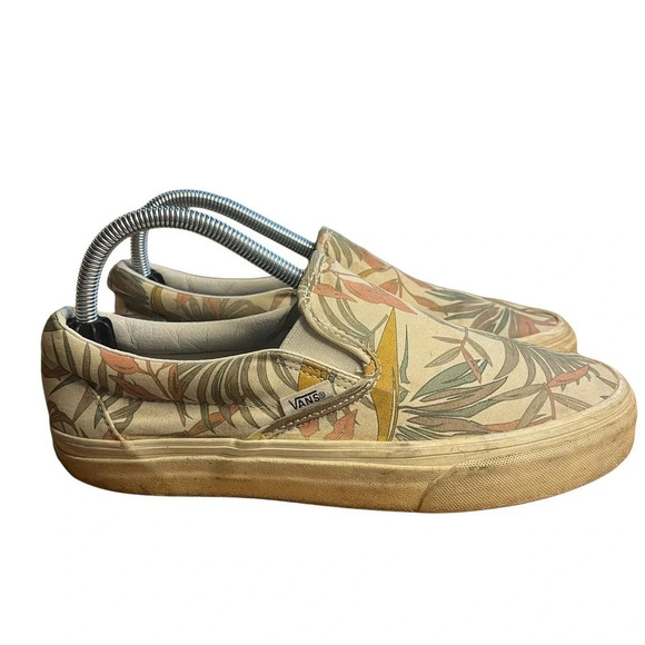 Vans Classic Slip-on California Floral Marshmallow Canvas Sneaker Unisex M7/W8.5 - Picture 7 of 9